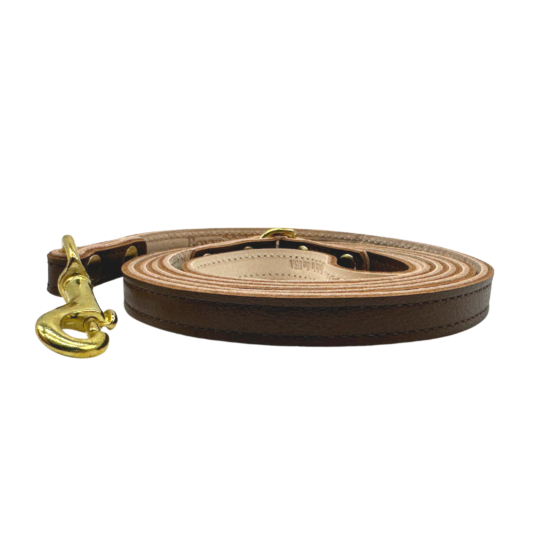 Dog Leash Plain Leather Leashes for Daily Use for Comfort - gallery product image for dog leash