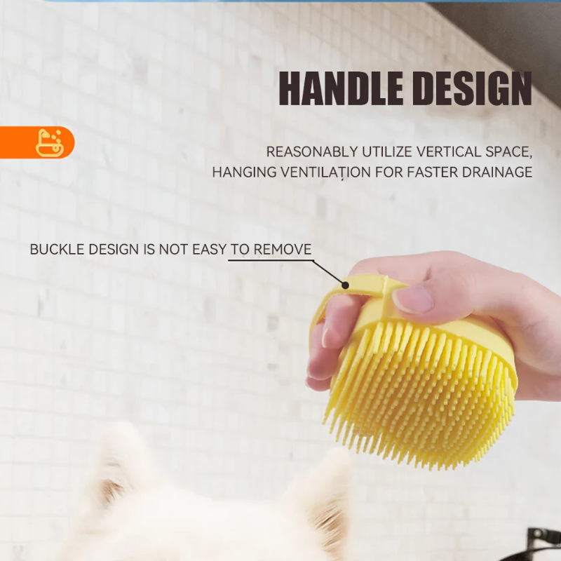 Pet Bathing Brush – Soft Silicone Massage Tool - WTN Essentials