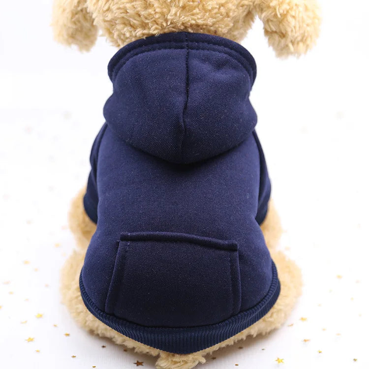 Winter Pet Dog Clothes Hoodies Warm Sweater with Pockets Coat Outfit Puppy Jacket Pet Costume Chihuahua Sweatshirt Pet Supplies