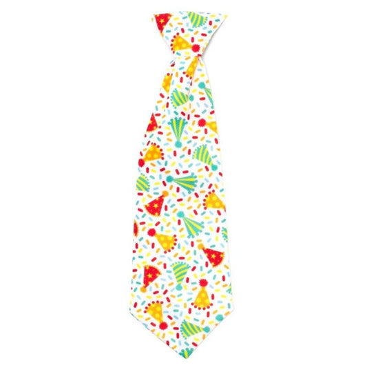 Celebrate Party White Pet Neck Tie