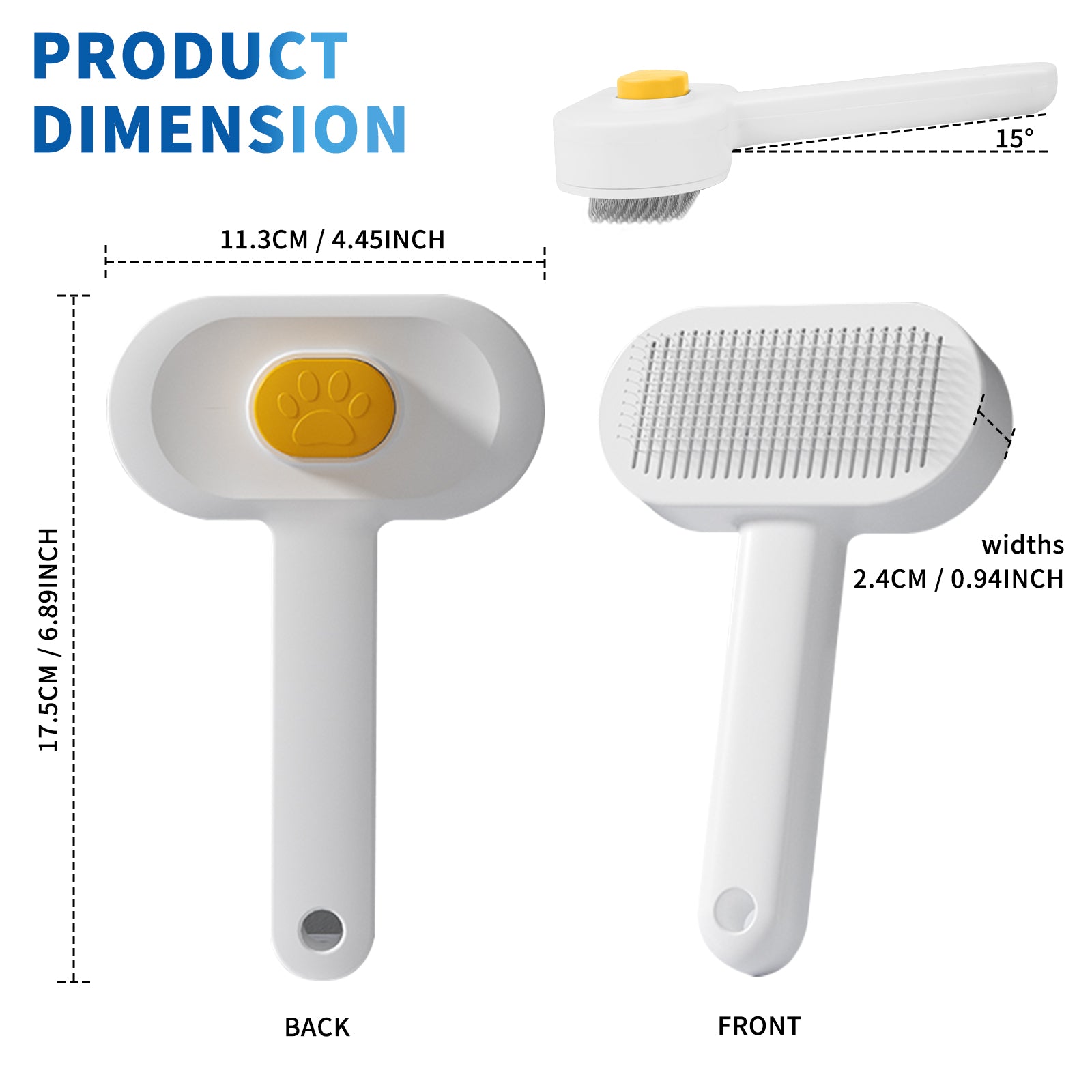 Purrfect Pet Kingdom Efficient Universal Pet Hair Removal Comb, Gently Smoothing (Grey) - Premium Pet Grooming