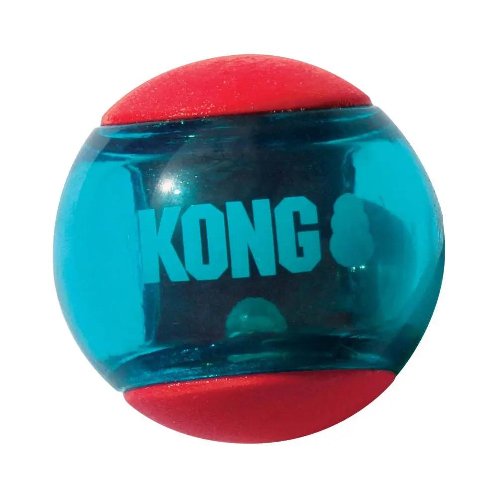 KONG Squeezz Action Ball Large 2 Count Textured Squeaky Fetch Toy