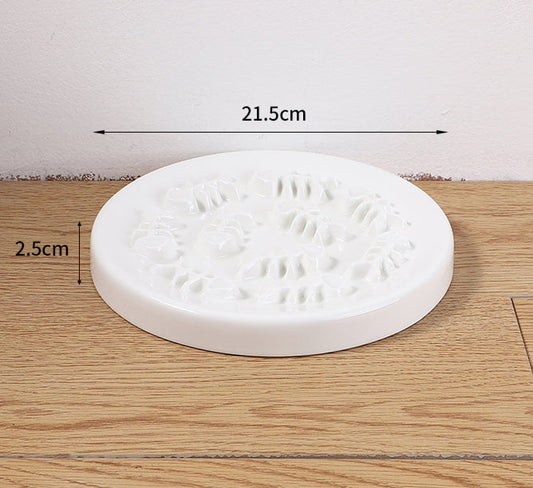 Ceramic Pet Feeder, Slow Feed Cat Bowls For Healthy Eating