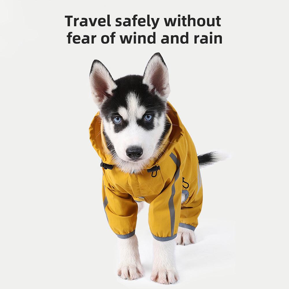 Dog Raincoat – Reflective Hooded Waterproof Pet Poncho