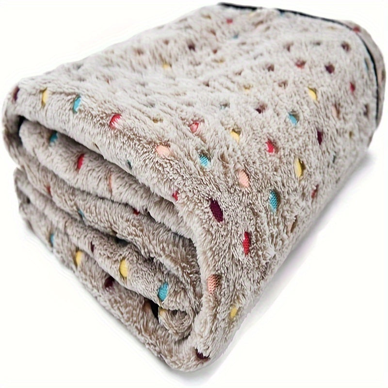 Pet Bed Blanket Coral Velvet Flannel Quilt Mat
