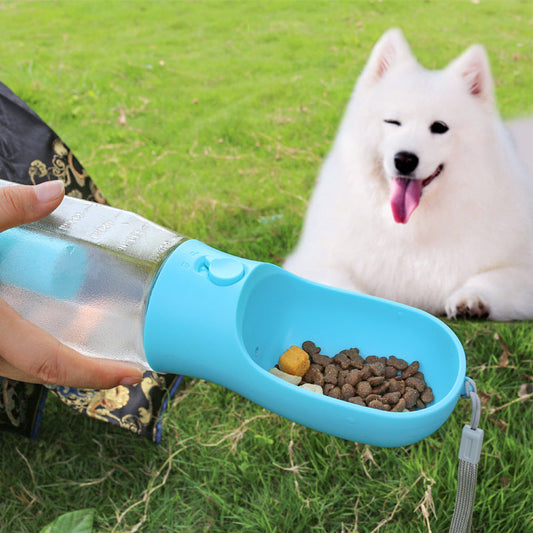 3-in-1 Portable Dog Water Bottle Dispenser with Waste Bag Holder
