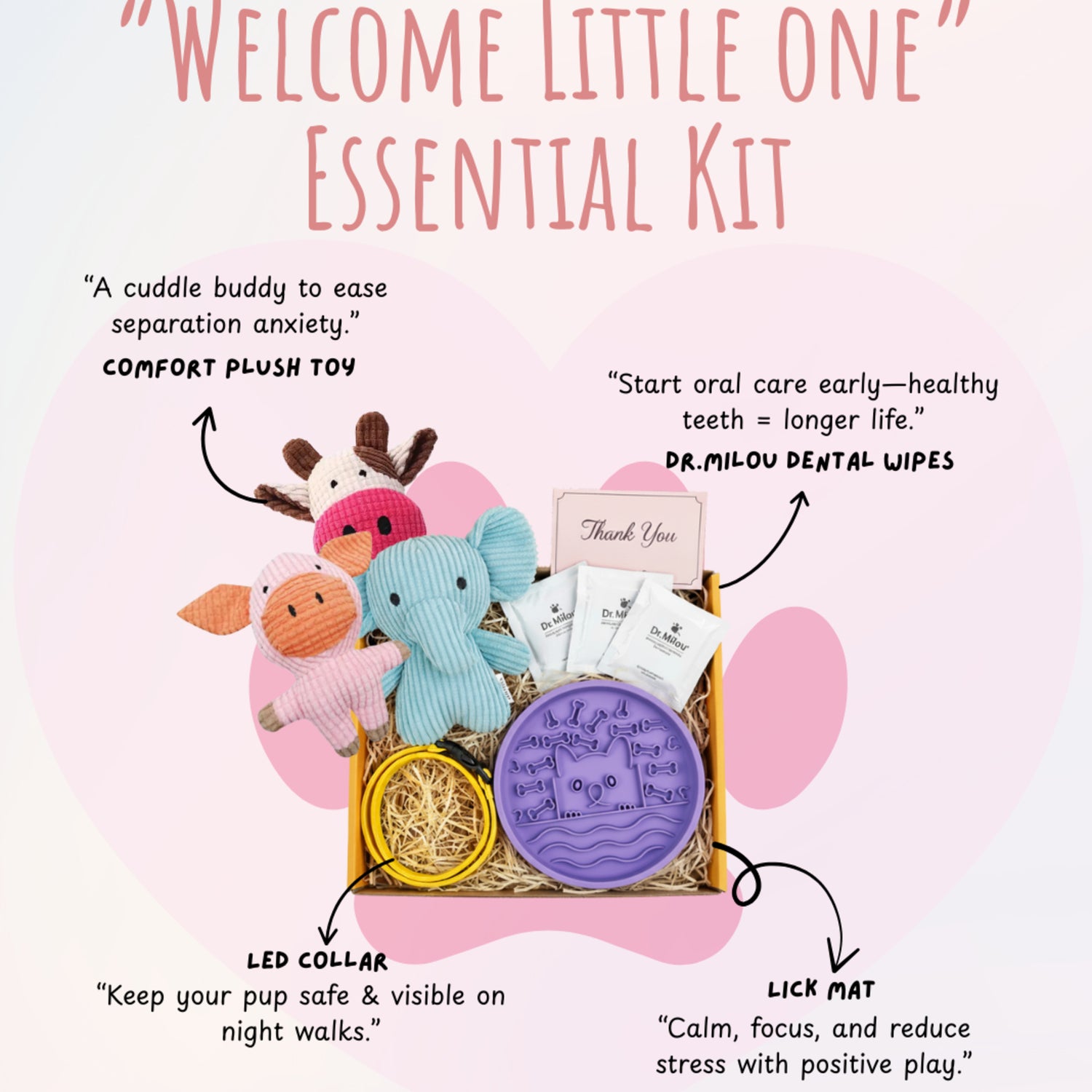 🐶 Milou & Lumi “Welcome Little One” Essential Kit | Purrfect Pet Kingdom™