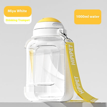 2-in-1 Large Portable Dog Water Bottle and Food Travel Bowl