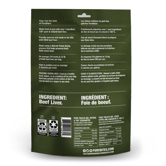 Pure Bites Beef Freeze Dried Dog Treats - Dry Dog Treats - The Family Pet