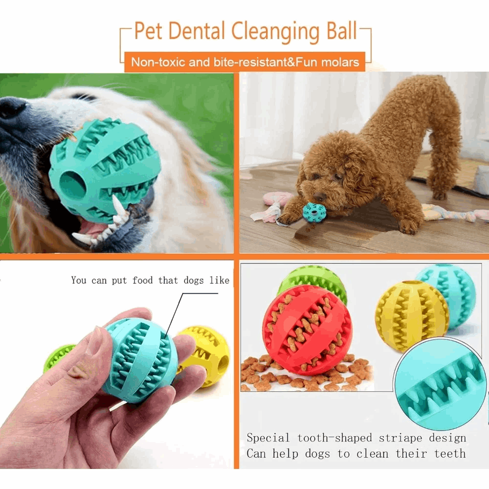 Dog Treat Toy Ball, Dog Tooth Cleaning Toy, Interactive toys