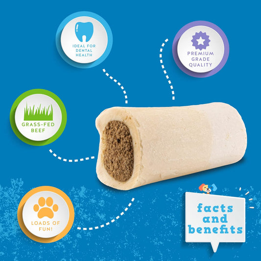 Dog Chews Filled Bone Peanut Butter 3-4 Inch Natural ✅
