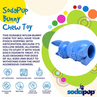 Bunny Nylon Chew Toy for Aggressive Chewers | Durable & USA Made
