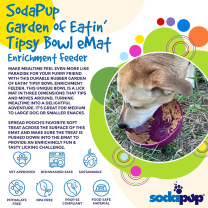 Garden of Eatin' Tipsy Bowl - Wobble Lick Mat for Dogs &
