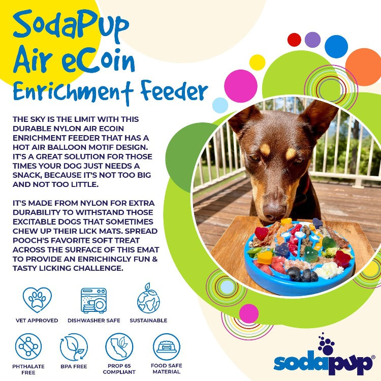 Air Nylon eCoin Lick Mat for Dogs - Durable Enrichment Toy | SodaPup - close up view | Dog Toys at Purrfect Pet Kingdom
