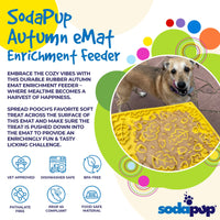 Autumn eMat - Enrichment Lick Mat For Dogs and Cats| Fall Leaves Design | SodaPup