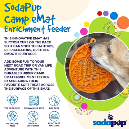 Camp eMat - Enrichment Lick Mat For Dogs and Cats - with