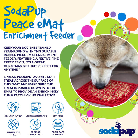 "Peace" Christmas Tree emat - Enrichment Lick Mat for Dogs and Cats | Christmas Tree design | SodaPup