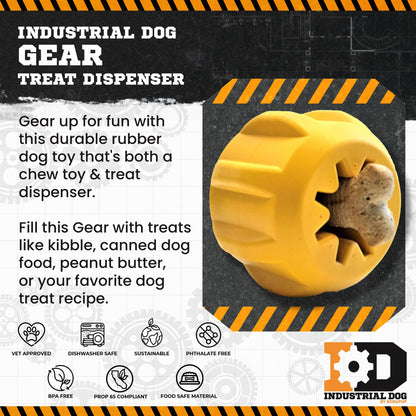 Gear eDispenser - Durable Rubber Yak Chew Holder & Treat