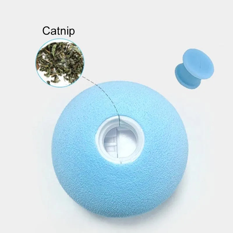 Interactive Stevvex 3 Colors Cat Toys Gravity Ball in pink, blue, and yellow, designed for pet training and fun sounds.