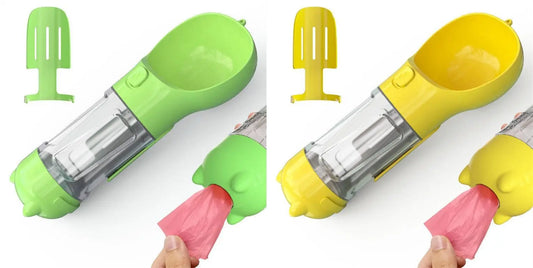 Purrfect Pet Kingdom 3-in-1 Pet Travel Set 300Ml Green Yellow Pcs Purrfect Pet Kingdom
