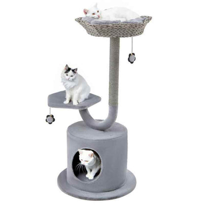 Purrfect Pet Kingdom 3-Tier Cat Tree Condo for Large Cats Purrfect Pet Kingdom