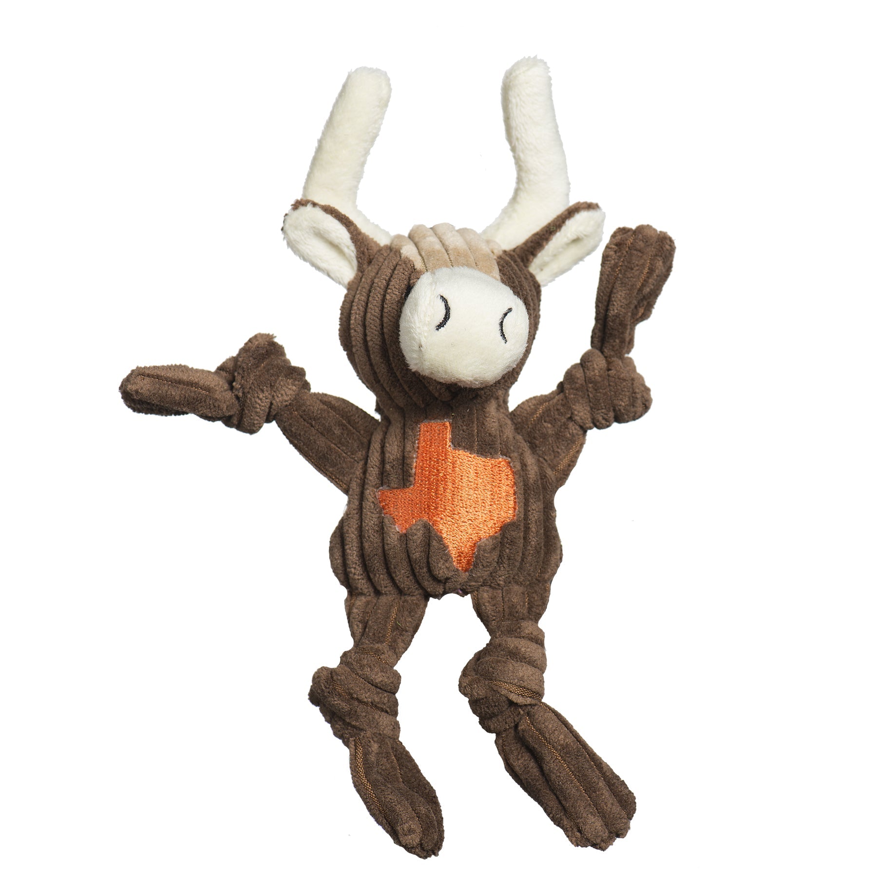 Dog Toy Texas Longhorn Knottie Plush Toy for Daily Use Essen - close up product image for dog toy
