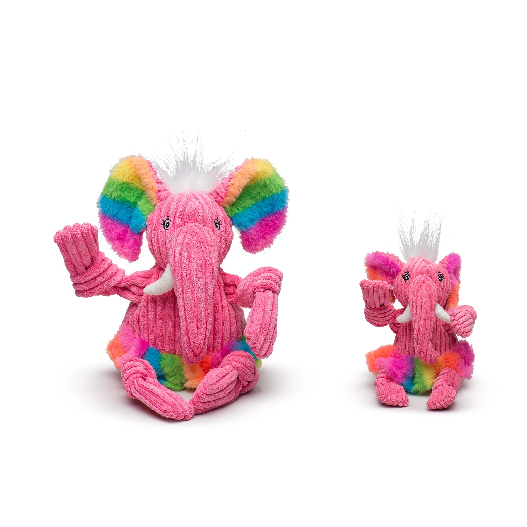 Dog Toy Rainbow Elephant Knottie Plush Toy for Daily Use - main product image for dog toy
