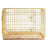 24-42" Collapsible Copper Gold Dog Crate GLD24-42
