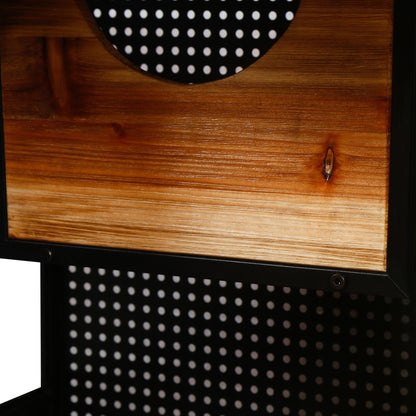 Modern Spacious Cat House with Tempered Glass and Iron Frame