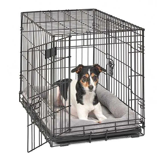 Gray 30in Midwest Diamond Stitch Dog Bed by The Family Pet, perfect for your furry friend, priced at $34.99.