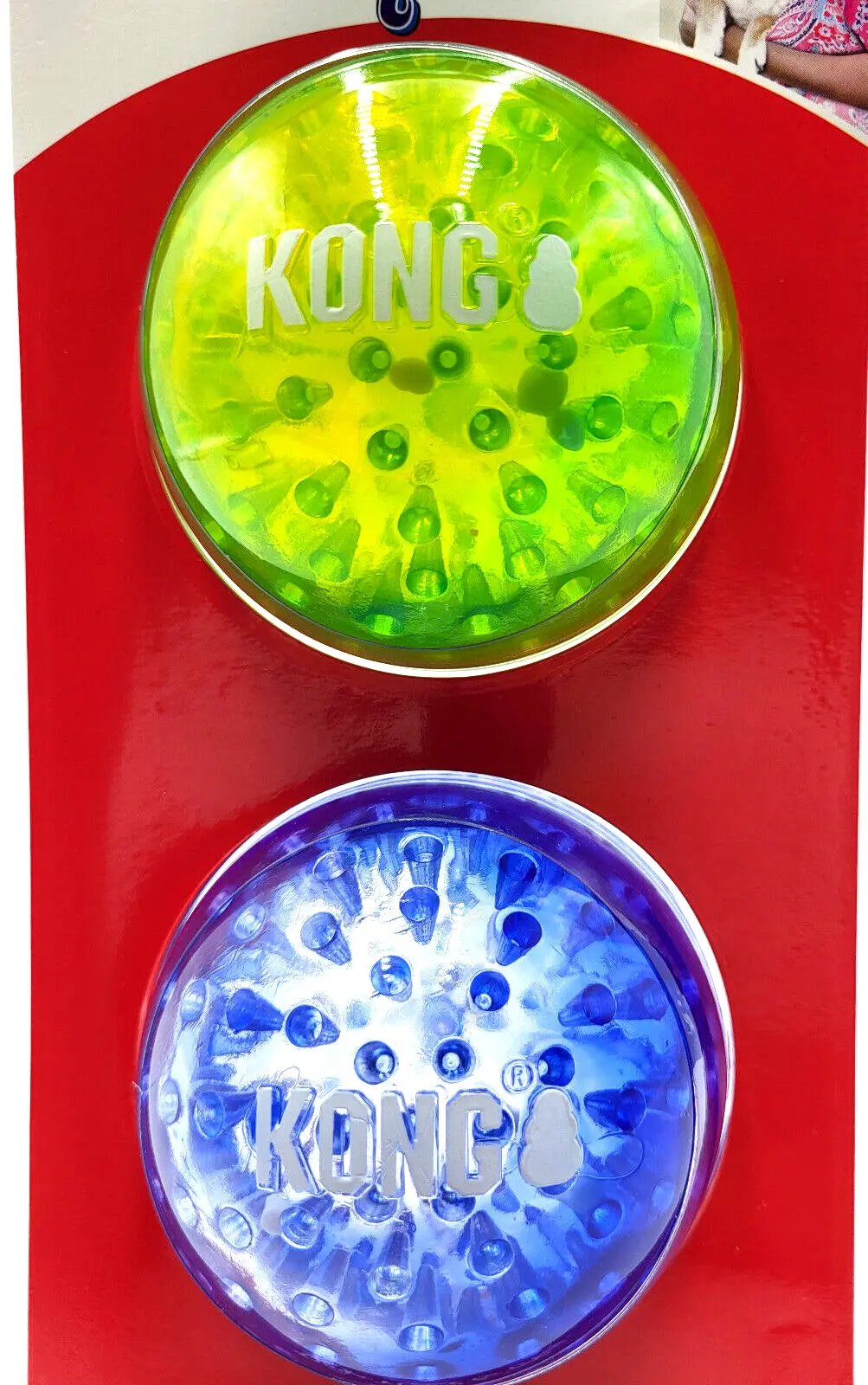 KONG® Squeezz Geodz Ball Large 2Pk Floating Squeaky