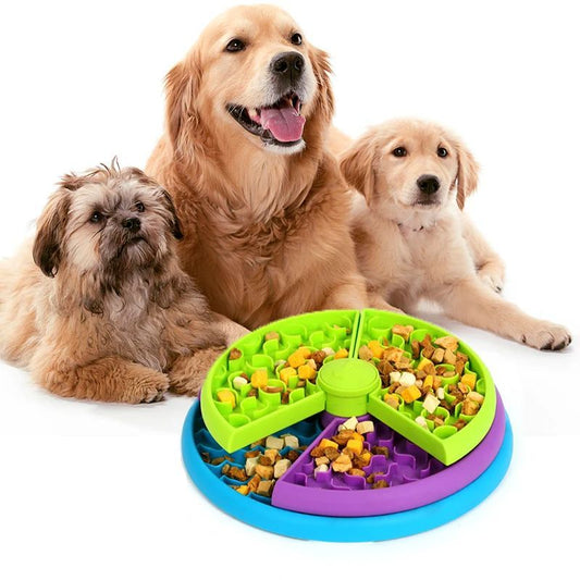 3-Layer Interactive Slow Feeder Puzzle Bowl for Puppies and Dogs