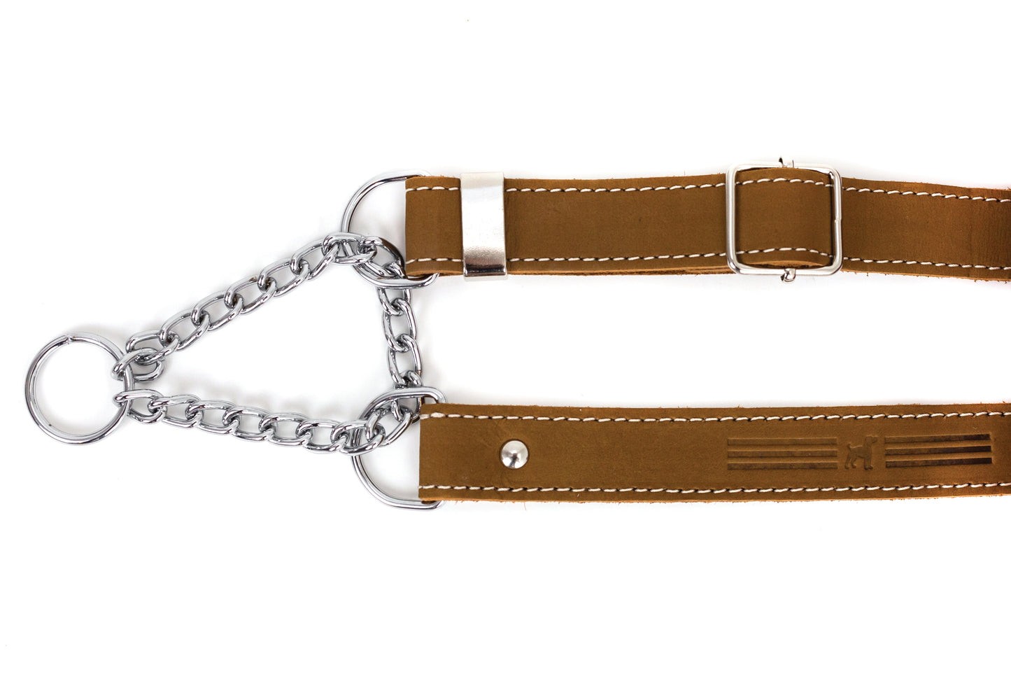 Martingale Earth Brown Leather Dog Collar - Leather Dog Collar - Euro - Dog Collars and Leads