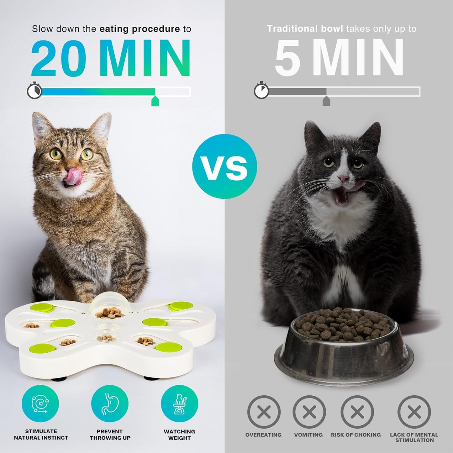 Interactives - Cat Toys - Interactive Cat Treat Puzzle Slow