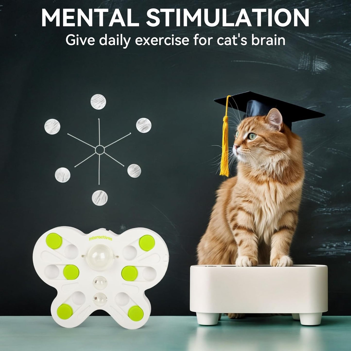 Interactives - Cat Toys - Interactive Cat Treat Puzzle Slow