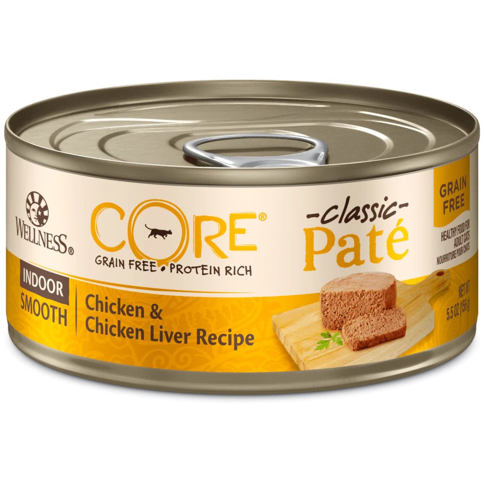 Wellness Core Cat Can Indoor Chicken & Chicken Liver Pate 55oz - Purrfect Pet Kingdom