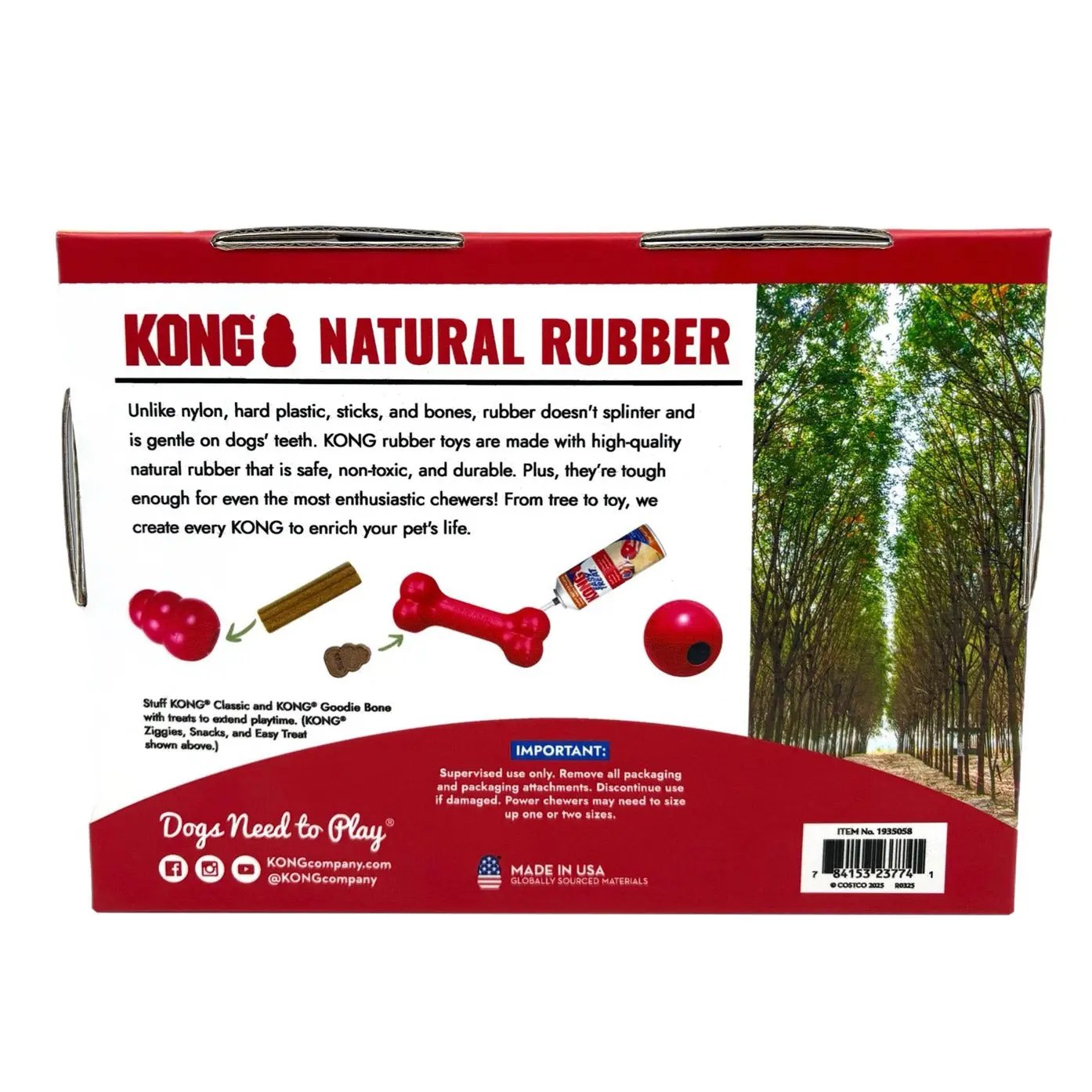 KONG® Classic Dog Toy 3 Count Durable Chew Treat