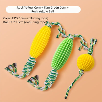Pet Toy Corn Ball Knot Teething Toys, Large And Small Dog