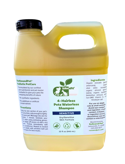 Premium Waterless Shampoo for Hairless Pets Sensitive Skin