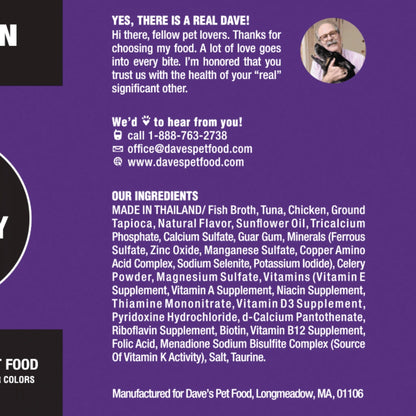Dave's Cat Naturally Healthy Grain Free Tuna & Chicken