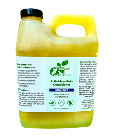 Organic Sensitive Skin Shampoo for Hairless Pet Breeds 16oz