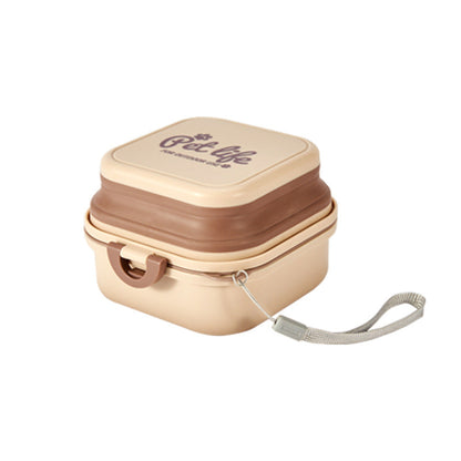 Dog Outdoor Folding Bowl Double-layer Drinking Water Pet