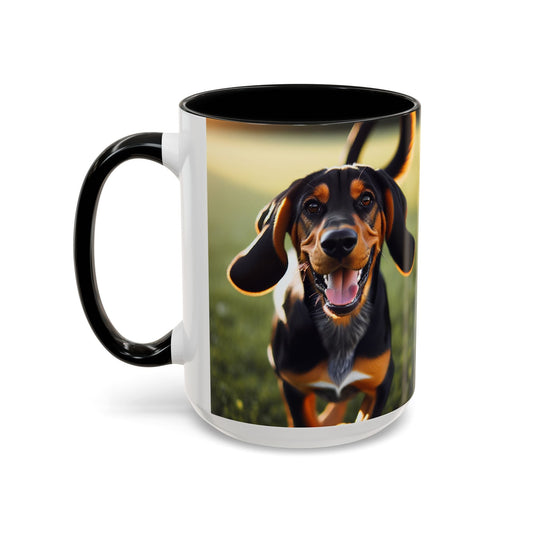 Black and Tan Coonhound Accent Coffee Mug - Perfect Gift for Dog Lovers