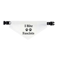 I Bite Fascists Dog Bandana and Collar