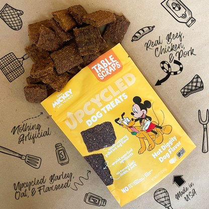 Mickey Mouse Hot Diggity Dog Flavor Dog Treats - Table Scraps Treats