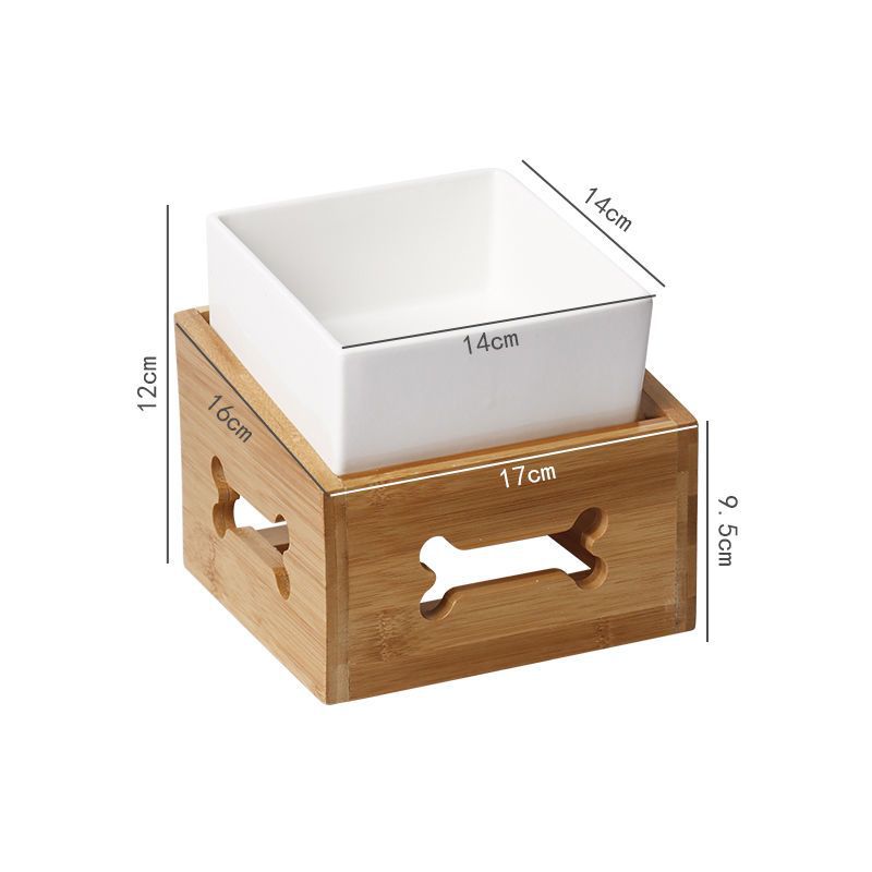 Large Capacity Elevated Ceramic Pet Bowl for Cats and Dogs