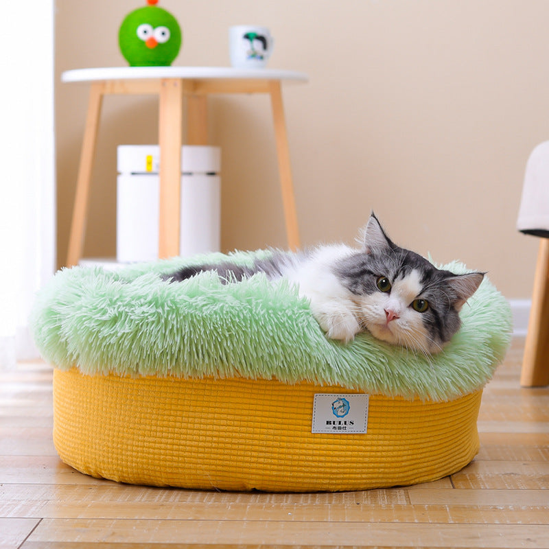 Winter Thick Plush Pet Bed