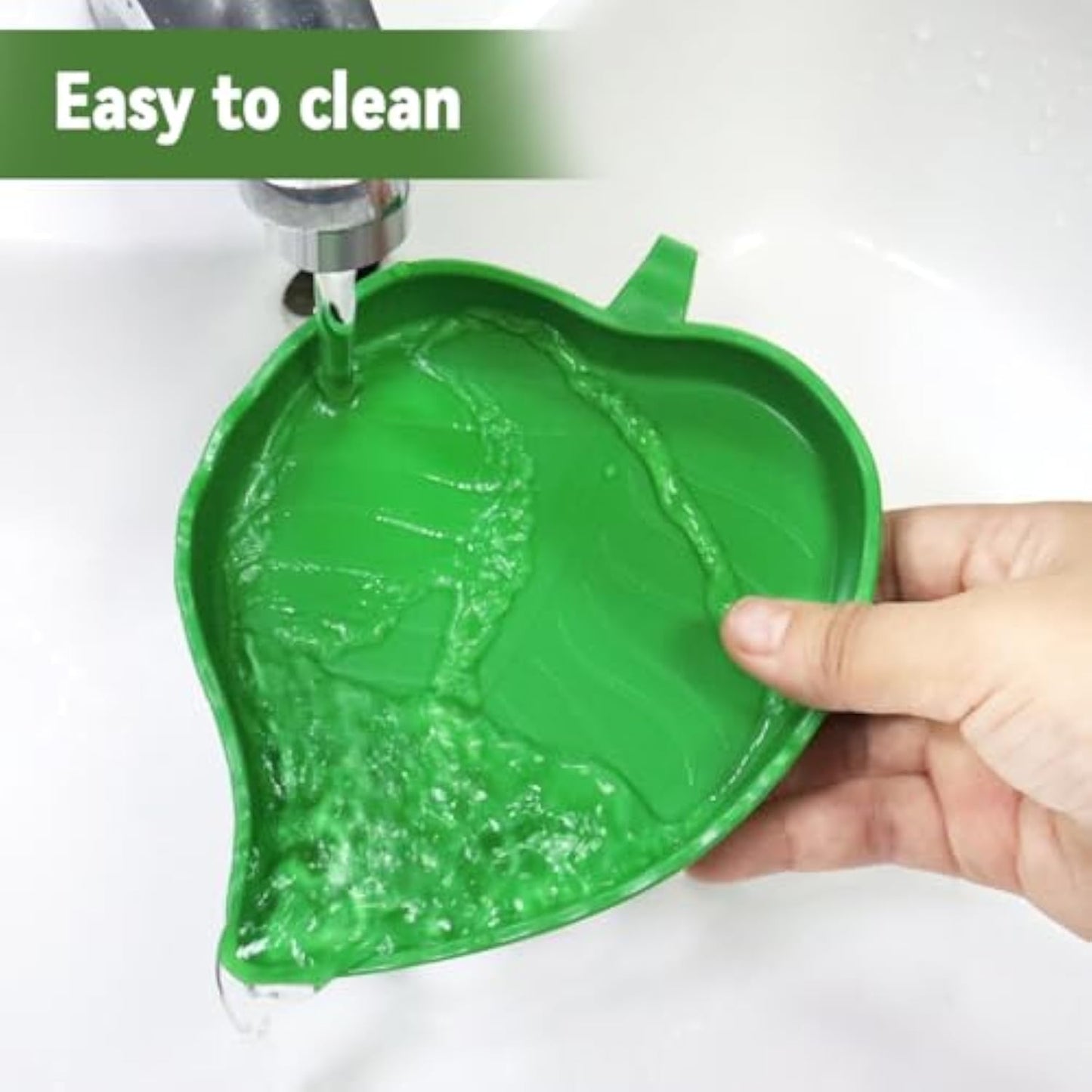 Leaf Reptile Food Bowl Set - Natural Terrarium Water Dishes