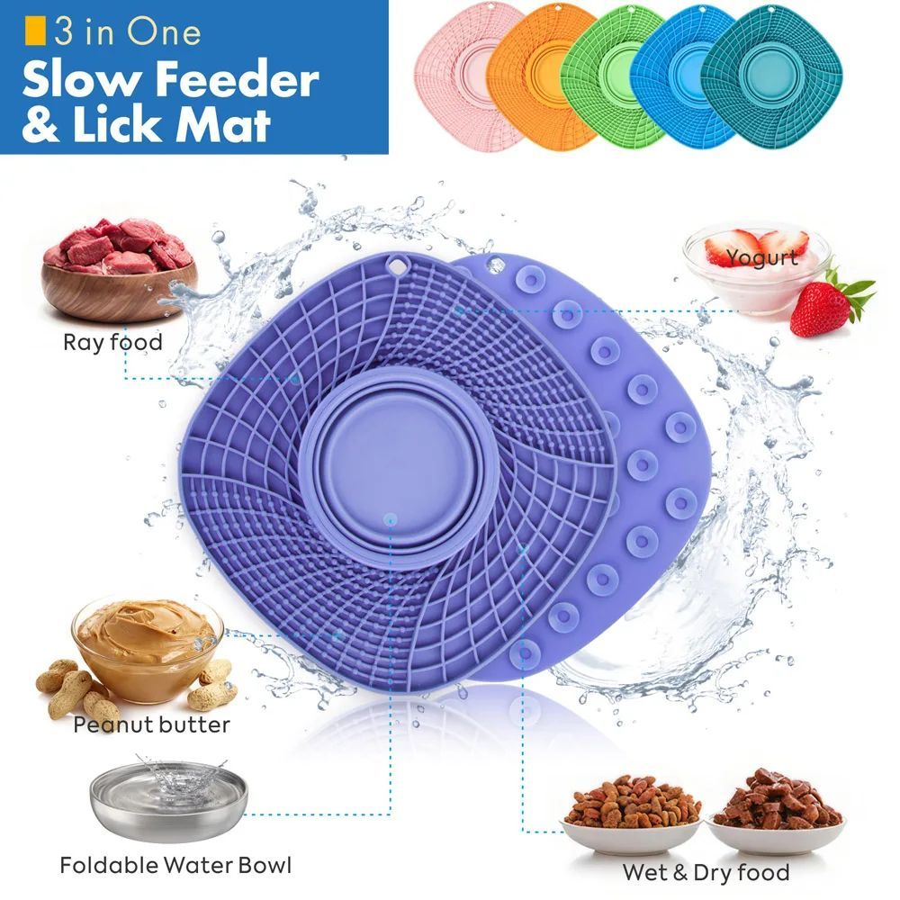 Pet Dog Slow Feeder Bowl Non Slip Puzzle Bowl Anti-Gulping