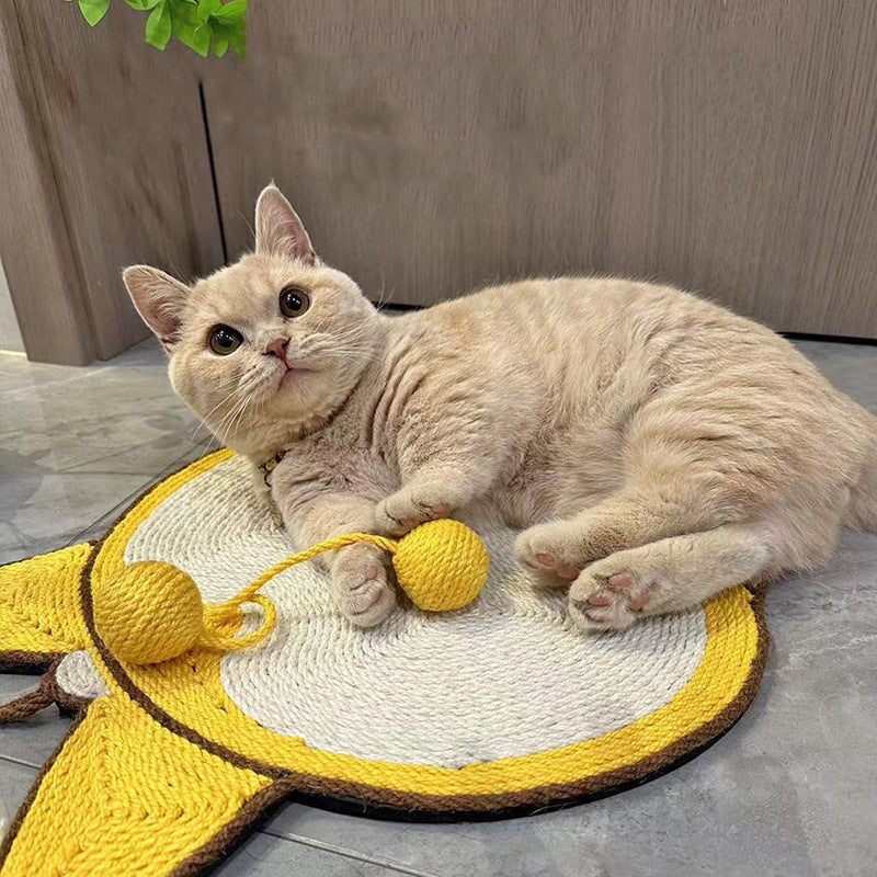 Purrfect Pet Kingdom Cat Scratcher Cat Scratch Pad Sisal Cat Scratching Board (Yellow) - Premium Cat Scratching